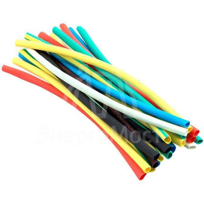 Набор трубок термоусадочных ТУТ нг тонкостен. 2/1 (7 цветов по 3шт 100мм) EKF tut-n-2