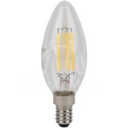 Лампа светодиодная филаментная LS CLB40 4W/827 230VFILCL 4Вт 2700К тепл. бел. E14 470лм B угол пучка 300град. 220-240В (замена 40Вт) прозр. стекло OSRAM 4058075683877