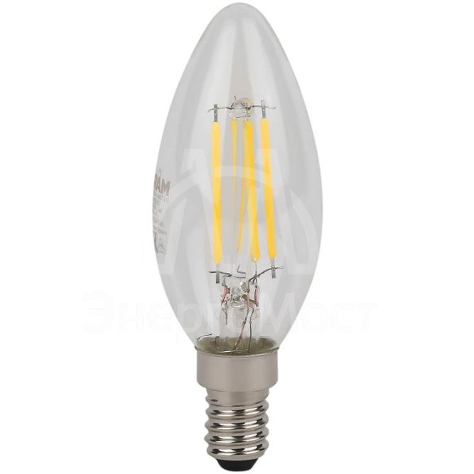 Лампа светодиодная филаментная LS CLB40 4W/827 230VFILCL 4Вт 2700К тепл. бел. E14 470лм B угол пучка 300град. 220-240В (замена 40Вт) прозр. стекло OSRAM 4058075683877