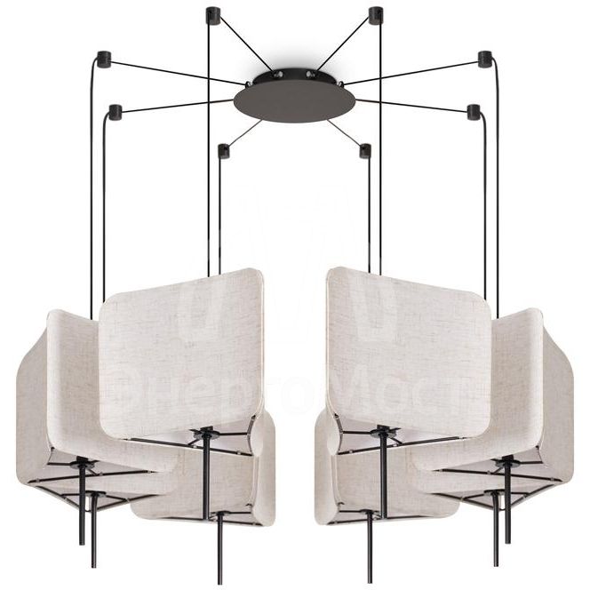 Светильник подвесной Bricola 8х40Вт E14 IP20 Freya FR5511PL-08B