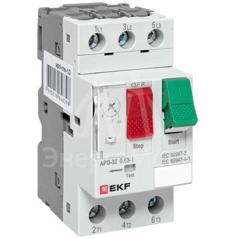 Выключатель автоматический для защиты двигателя АПД-32 0.63-1.0А EKF apd-me-1.0