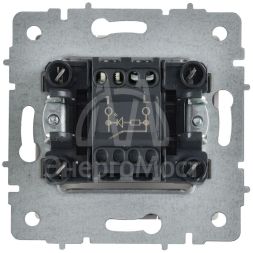 Выключатель 1-кл. СП BRITE ВС10-1-1-БрАБ 10А с индикацией механизм арктич. бел. IEK BR-V10-1-10-K91