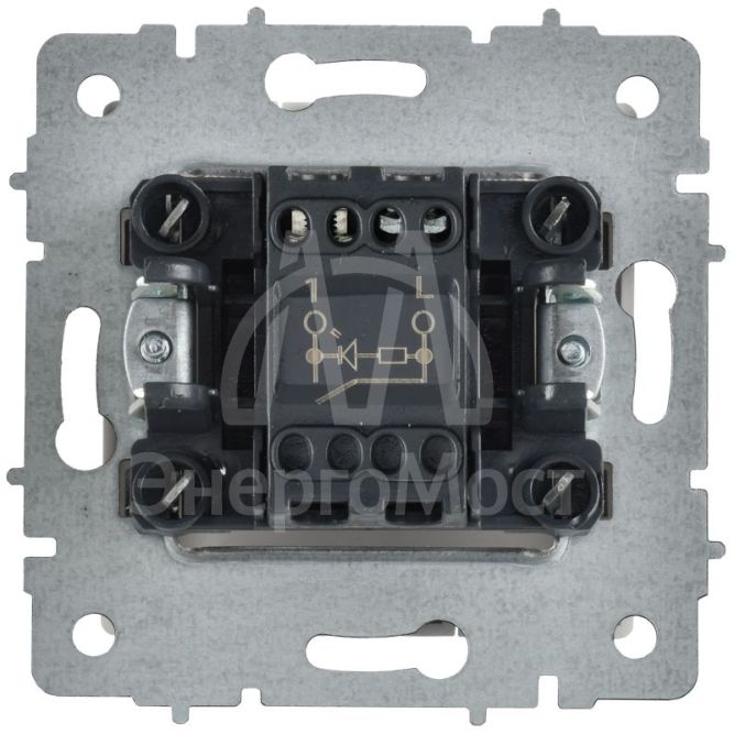 Выключатель 1-кл. СП BRITE ВС10-1-1-БрАБ 10А с индикацией механизм арктич. бел. IEK BR-V10-1-10-K91