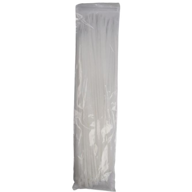 Хомут кабельный PCT 4.8х400-100WH 4.8х400 PA6.6 бел.(уп.100шт) JazzWay 5054097