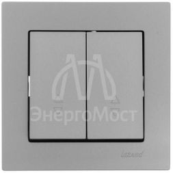 Механизм выключателя проходн. 2-кл.СП VESNA платина LEZARD 742-3588-106