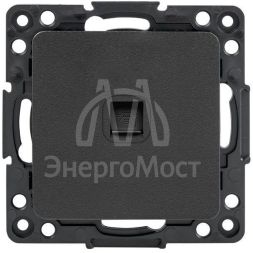 Розетка телефонная 1-м Стокгольм механизм черн. PROxima EKF EZT01-034-10