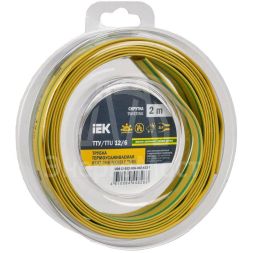 Трубка термоусадочная ТТУ нг-LS 12/6 желт. (уп.2м) IEK UDR12-012-006-002-K05-T