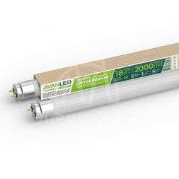 Лампа светодиодная AL T8-18-840-1200-М 18Вт матовая 4000К нейтр. бел. G13 2000лм 195-265В (пр-во РФ) AVANLED 11112401
