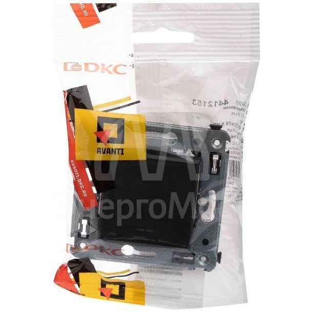 Кнопка 1-кл. СП Avanti &amp;quot;Черный матовый&amp;quot; DKC 4412153