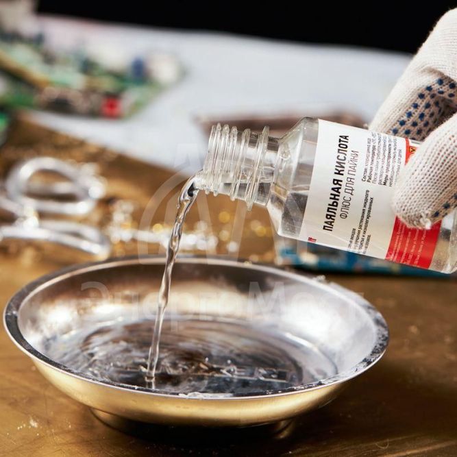 Флюс для пайки &amp;quot;паяльная кислота&amp;quot; 100мл (масленка) REXANT 09-3611