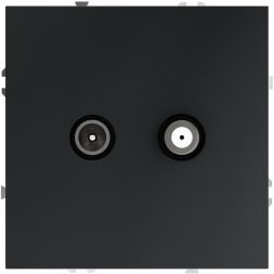 Розетка телевизионная оконечная TV + SAT 2-м СП S70 механизм графит Voltum VLS060407