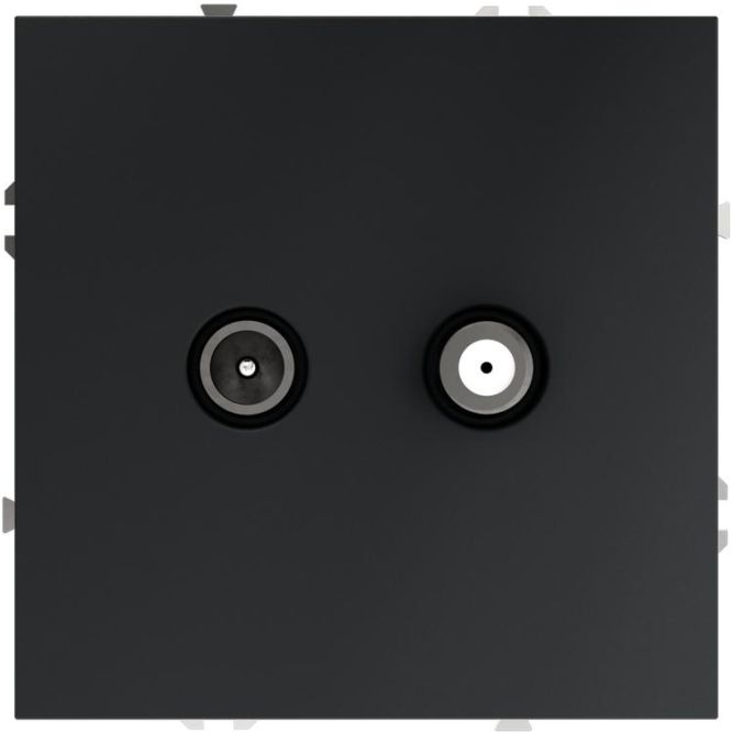 Розетка телевизионная оконечная TV + SAT 2-м СП S70 механизм графит Voltum VLS060407