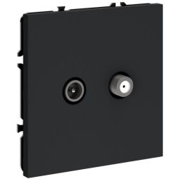 Розетка телевизионная оконечная TV + SAT 2-м СП S70 механизм графит Voltum VLS060407