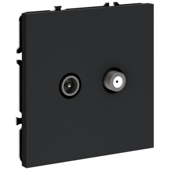 Розетка телевизионная оконечная TV + SAT 2-м СП S70 механизм графит Voltum VLS060407