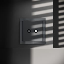 Розетка телевизионная оконечная TV + SAT 2-м СП S70 механизм графит Voltum VLS060407