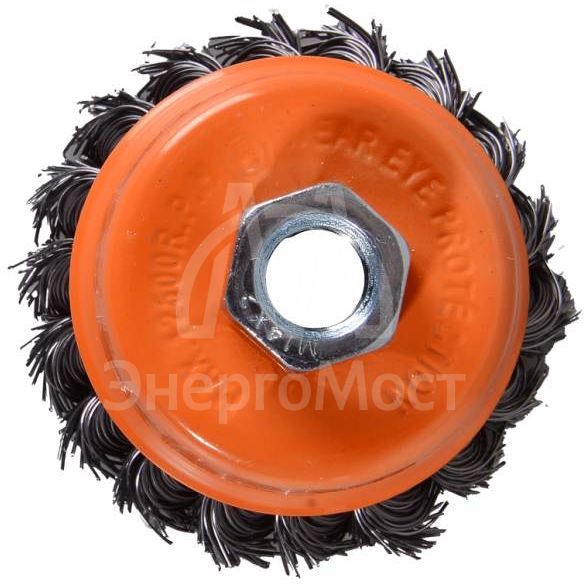 Щётка чашечная для УШМ, крученая, 75 мм Вихрь