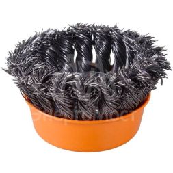 Щётка чашечная для УШМ, крученая, 75 мм Вихрь