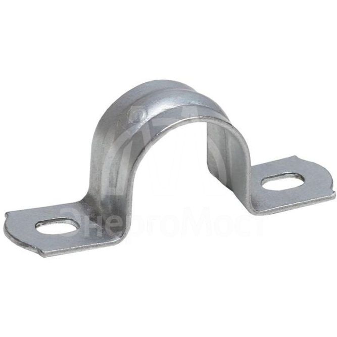 Скоба металлическая двухлапковая d 31-32мм (уп.50шт) ЭРА Б0036430