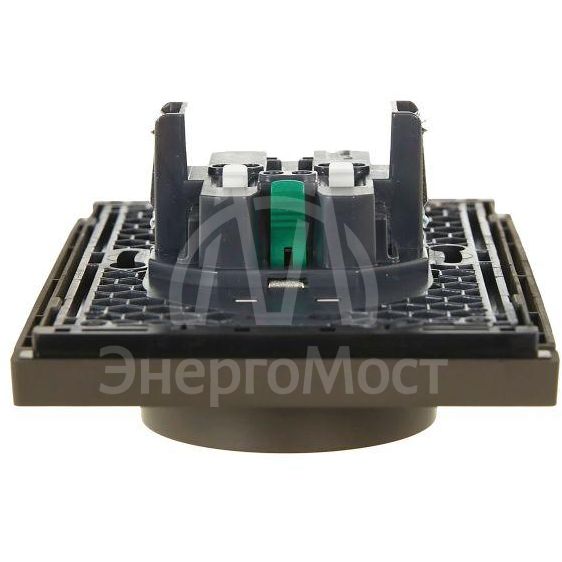 Розетка 2-м СП FORTE&amp;amp;PIANO FP324 16А с заземл. без защ. шторок безвинт. крепл. сер. IEK FP-R21-16-1-K03