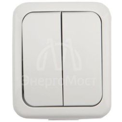 Выключатель 2-кл. ОП Mini OG IP54 бел. Kranz KR-78-0602