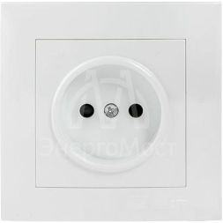 Розетка 1-м СП Валенсия 10А IP20 без заземл. защ. шторки бел. PROxima EKF EWR10-022-10