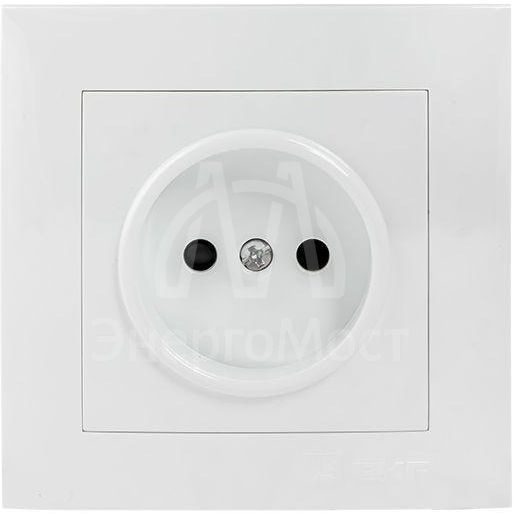 Розетка 1-м СП Валенсия 10А IP20 без заземл. защ. шторки бел. PROxima EKF EWR10-022-10