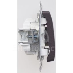 Переключатель перекрестный 1-кл. СП Glossa 10А IP20 (сх. 7) 10AX механизм шоколад. SE GSL000871