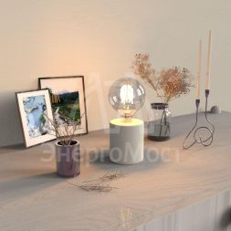 Лампа светодиодная филаментная Black Filament 6Вт G95 шар 2700К тепл. бел. E27 630лм GAUSS 105802106