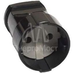 Штепсель без заземл. черн. UNIVersal А0115