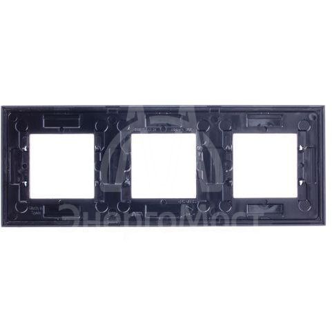 Рамка 3-м 6мод. Zenit антрацит ABB 2CLA227300N1801