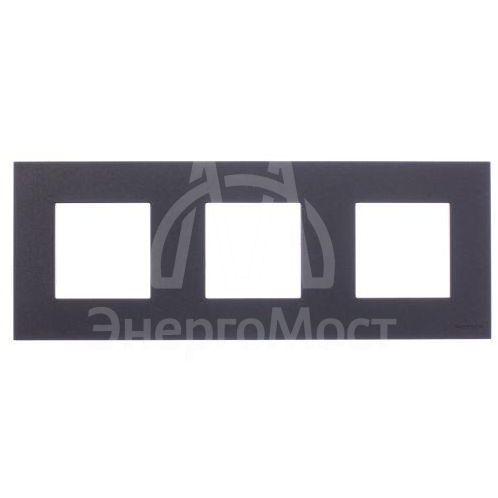 Рамка 3-м 6мод. Zenit антрацит ABB 2CLA227300N1801