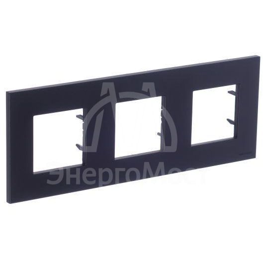 Рамка 3-м 6мод. Zenit антрацит ABB 2CLA227300N1801