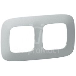 Рамка 2-м Valena Allure универсальная алюм. Leg 754392