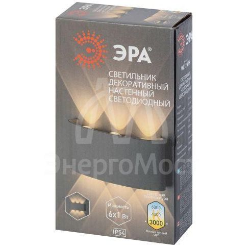 Светильник WL12 WH декор. подсветка светодиод. 6х1Вт IP54 бел. ЭРА Б0034610