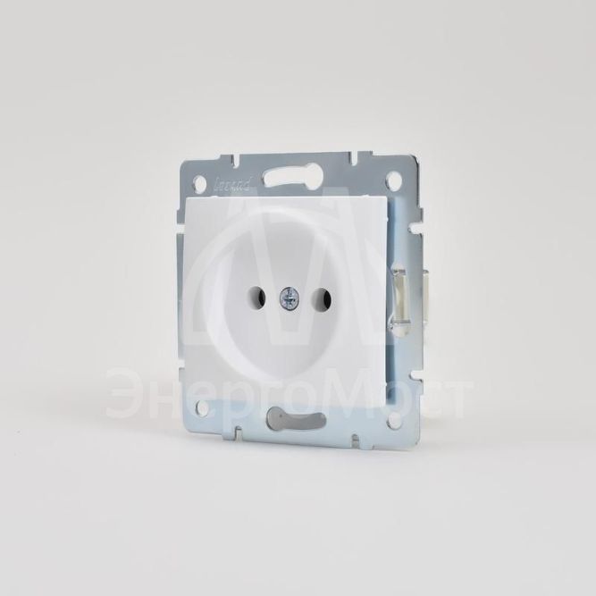 Механизм розетки 1-м СП KARINA 16А IP20 без заземл. термопласт бел. LEZARD 707-0288-121B