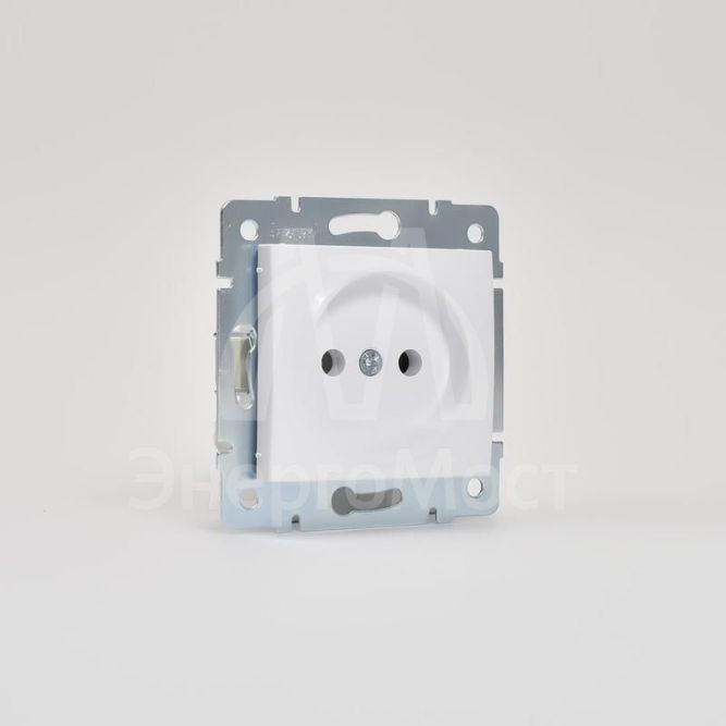Механизм розетки 1-м СП KARINA 16А IP20 без заземл. термопласт бел. LEZARD 707-0288-121B