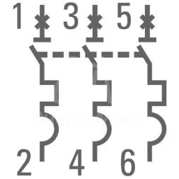 Выключатель автоматический модульный 3п B 63А 4.5кА ВА 47-63 PROxima EKF mcb4763-3-63B-pro