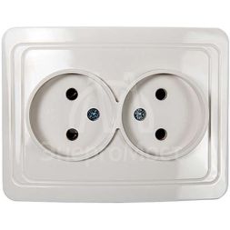 Розетка 2-м CLASSICO 2102 бел. ASD / IN HOME 4680005959914