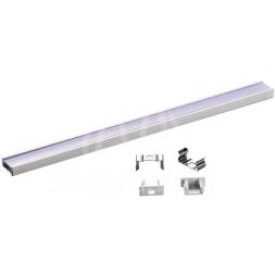 Профиль накладной PAL 1507 (в комплекте: профиль; рассеиватель; заглушки1+1; клипсы2) L2000 анодирован. JazzWay 5036109