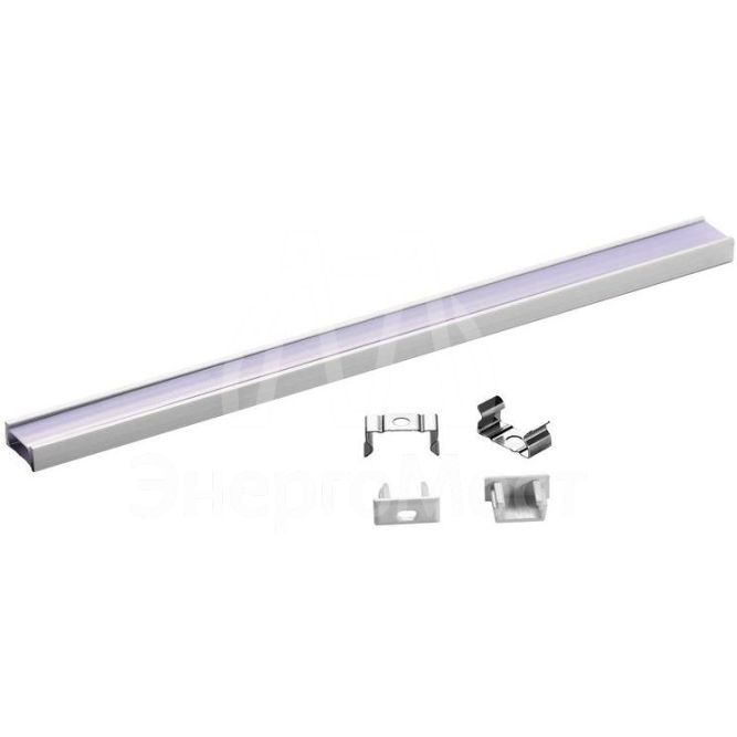 Профиль накладной PAL 1507 (в комплекте: профиль; рассеиватель; заглушки1+1; клипсы2) L2000 анодирован. JazzWay 5036109