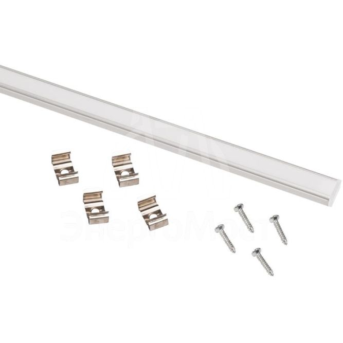 Профиль накладной PAL 1507 (в комплекте: профиль; рассеиватель; заглушки1+1; клипсы2) L2000 анодирован. JazzWay 5036109