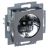 Розетка 1-м СП Levit 16А IP40 с заземл. защ. шторки сталь/дым. черн. ABB 2CHH203457A6069