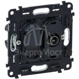 Механизм розетки TV с топологией &amp;quot;звезда&amp;quot; Valena In&#039;matic 2 выхода RJ45 CAT.6 UTP Leg 753055