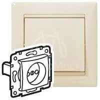 Механизм розетки 1-м СП Valena 2К 16А без заземл. сл. кость (DIY-упак.) Leg 695611