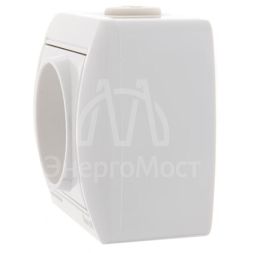 Розетка 1-м ОП Ната 16А IP20 без заземл. керам. бел. LEZARD 710-0200-121