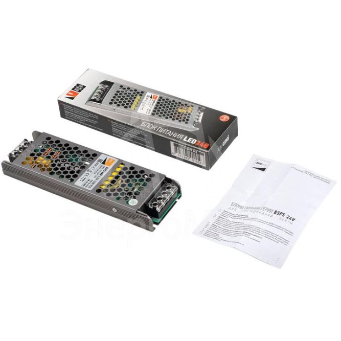 Блок питания для светодиодной ленты 150Вт 6.25А 24В IP20 BSPS метал. Pro JazzWay 5015593