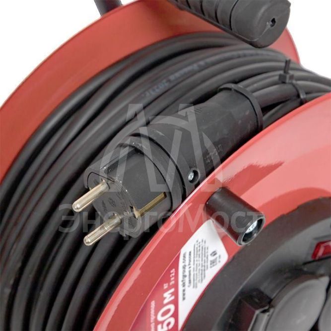 Удлинитель на катушке 4х50м с заземл. 16А IP44 Гефест 2.0 КГ 3х2.5 3.5кВт предохр. PROxima EKF UKG02-16-R325-4-50-IP44