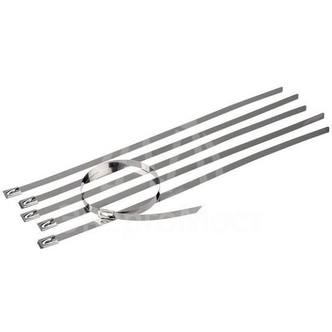 Хомут кабельный 4.6х360 сталь серебр. (уп.50шт) Rexant 07-0368