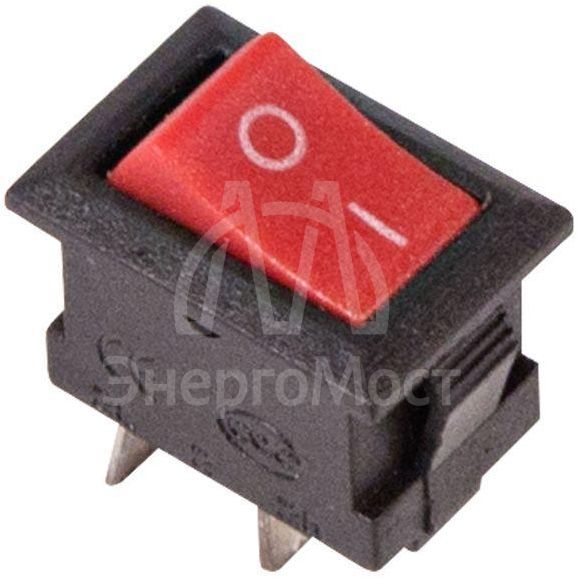 Выключатель клавишный 250В 3А (2с) ON-OFF Micro RWB-101 красн. Rexant 36-2011