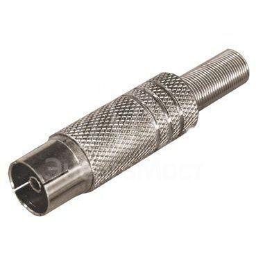 Разъем гнездо TV никель с пружиной Rexant 05-2014